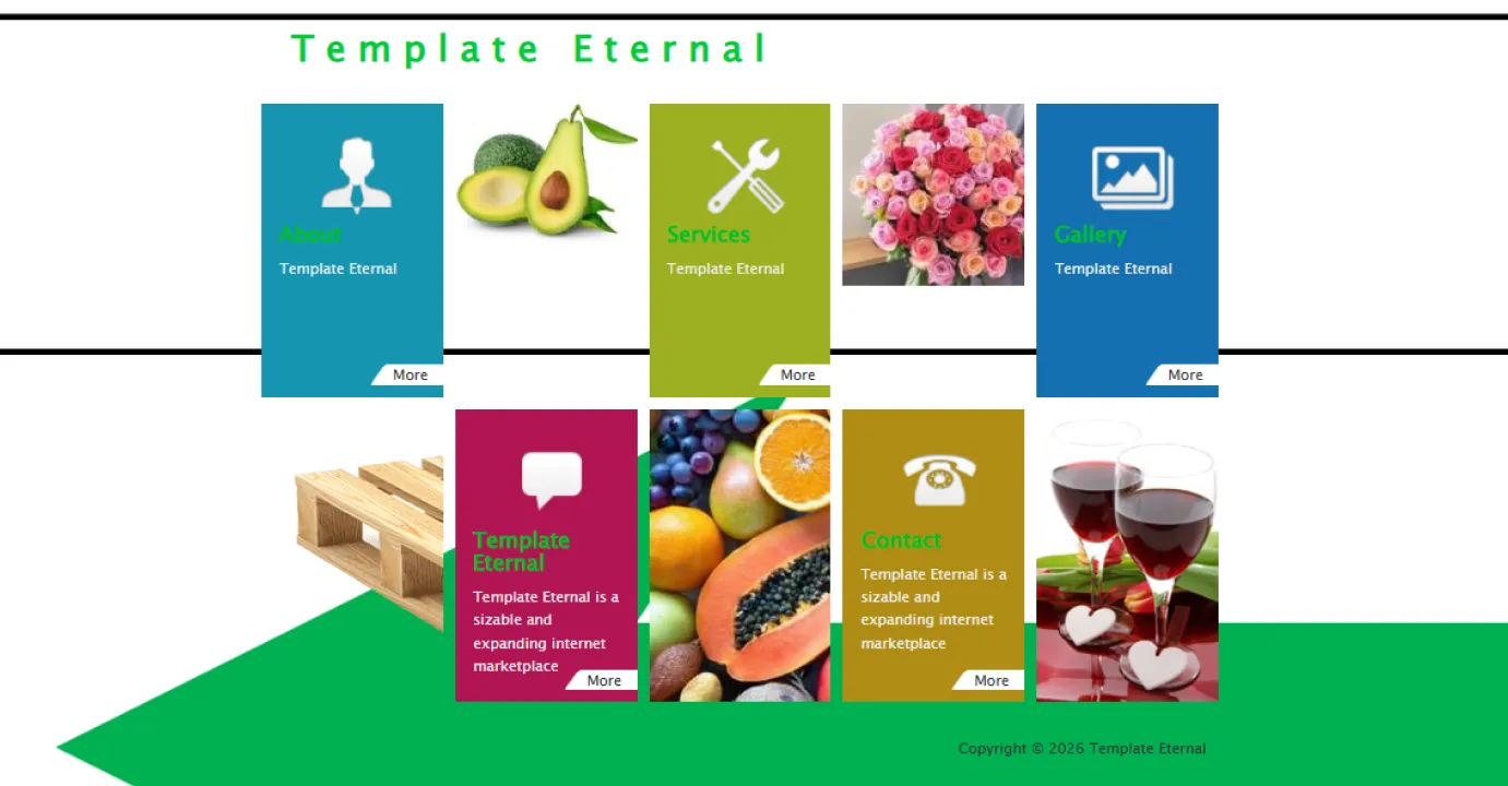 Minimalistic template (Green)