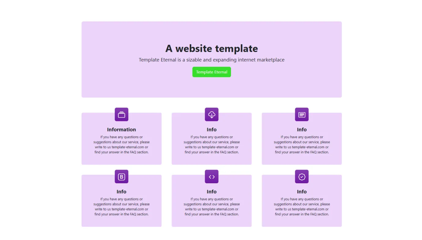 User-friendly template (Purple)