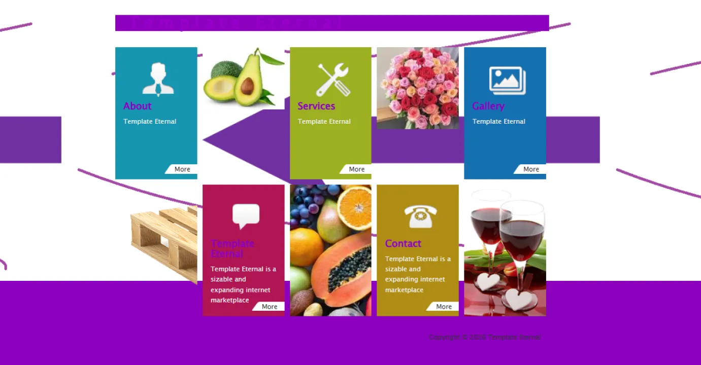 Minimalistic template (Purple)