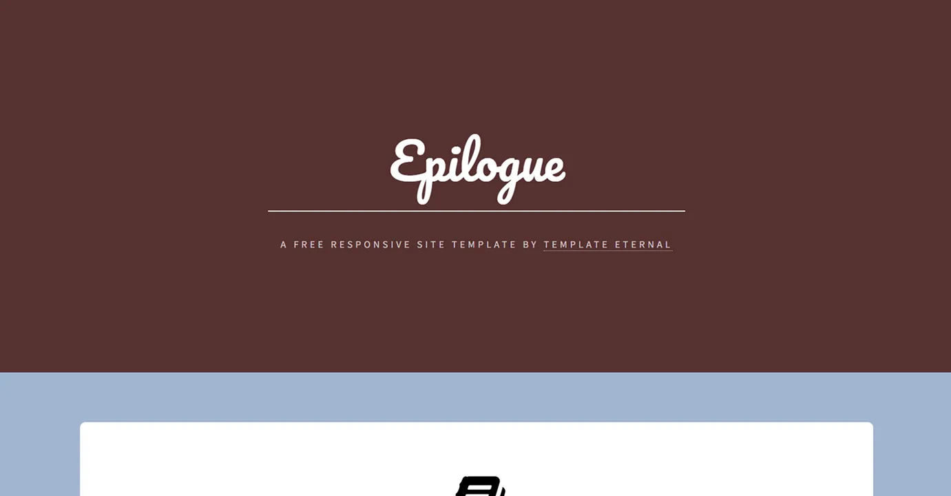Epilogue Template