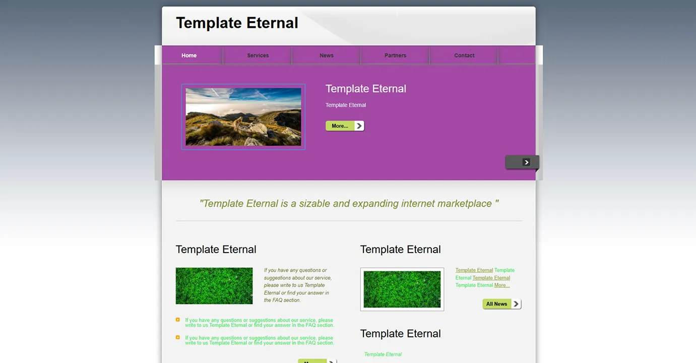 One-page template (Purple)