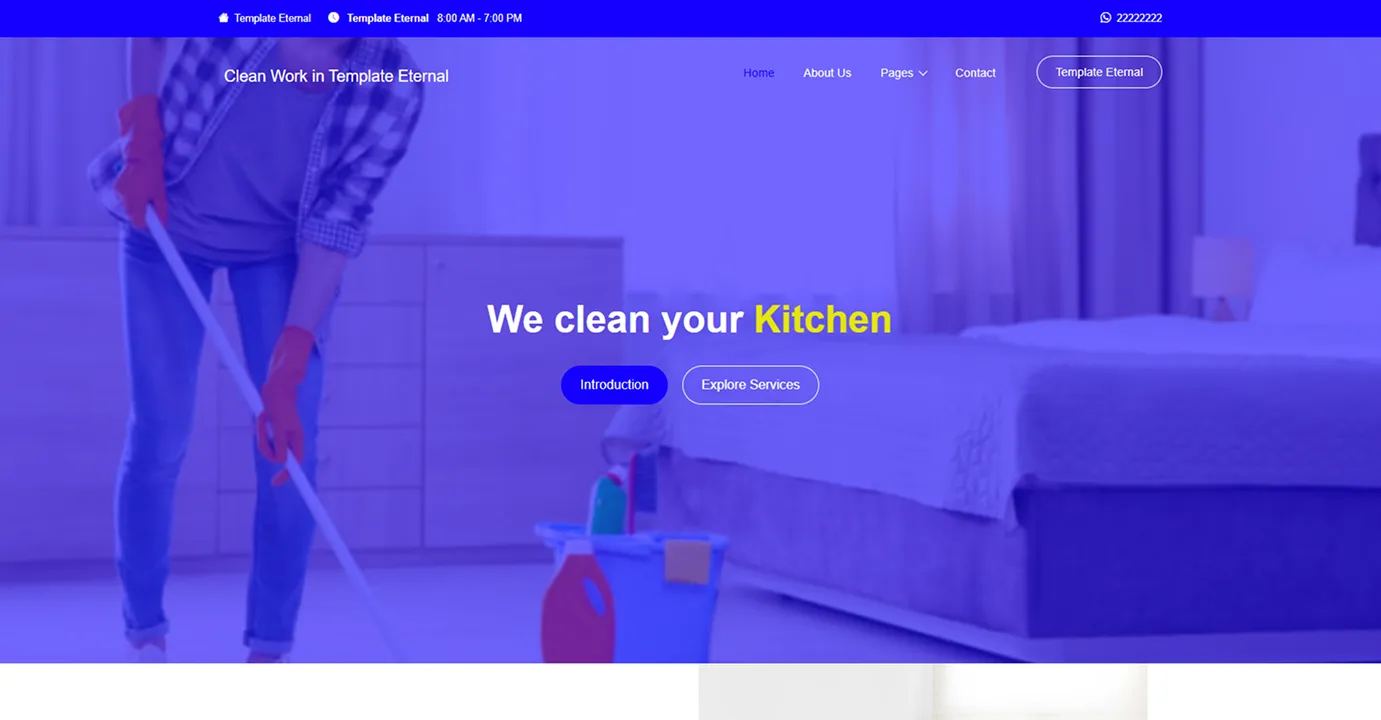 Cleaning service (Dark blue)