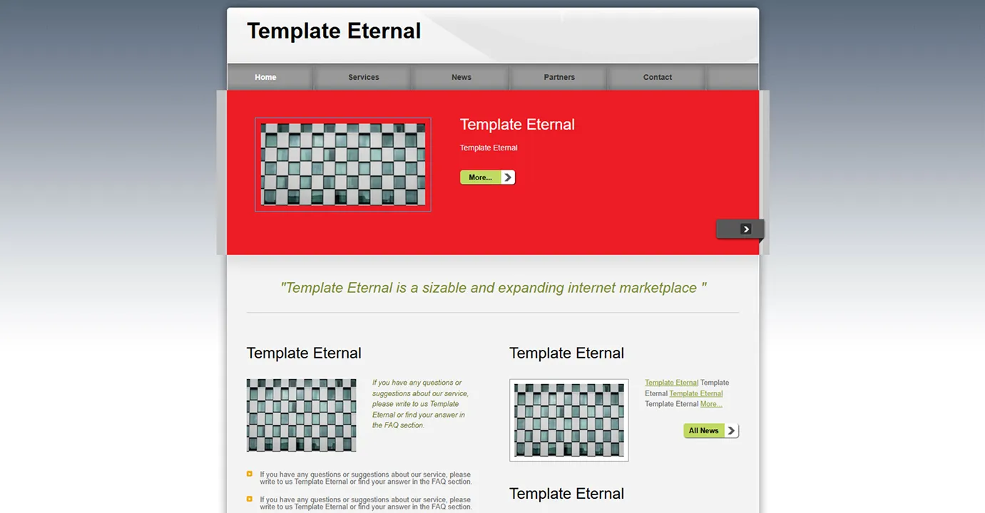 One-page template (Red)