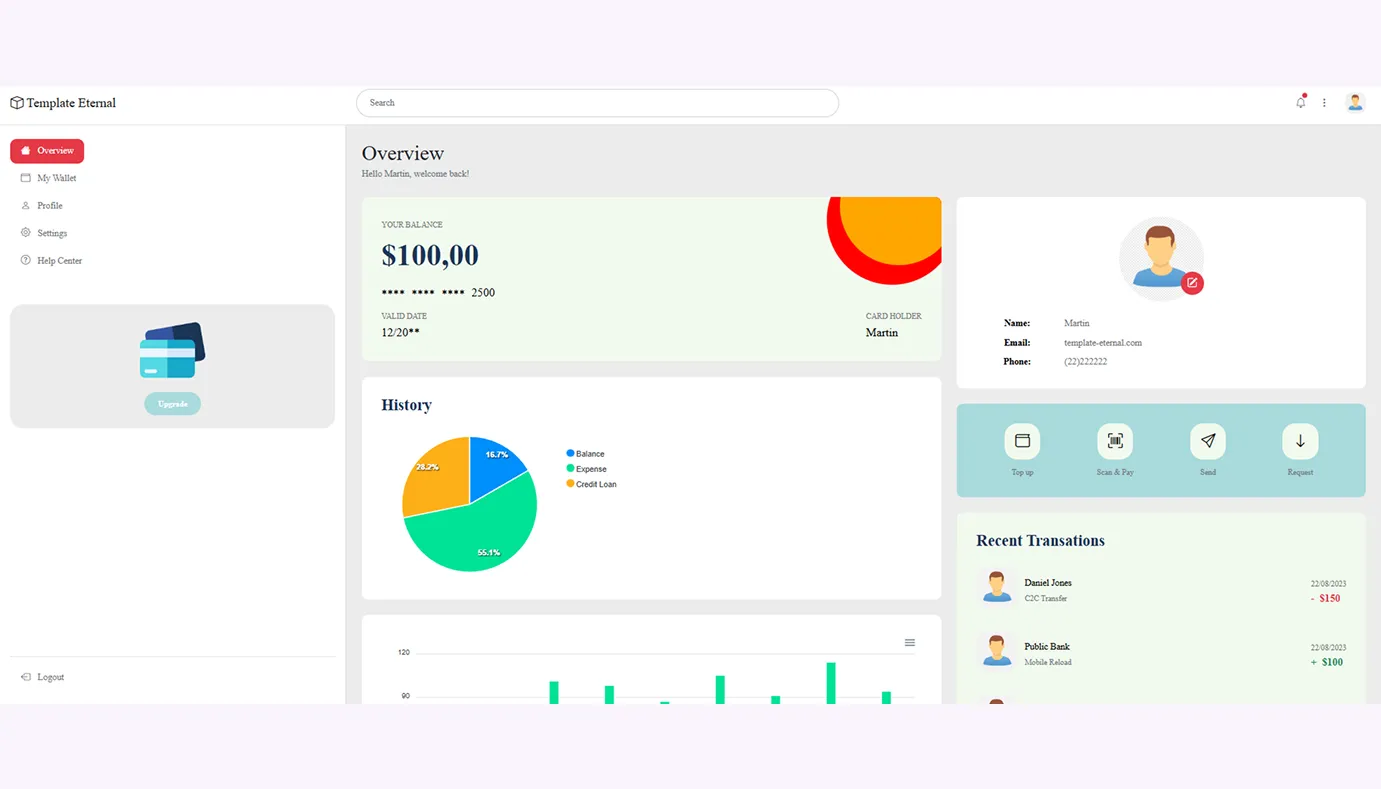 Finance template (Grey)