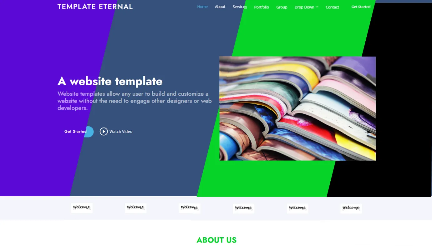 Futuristic website templates