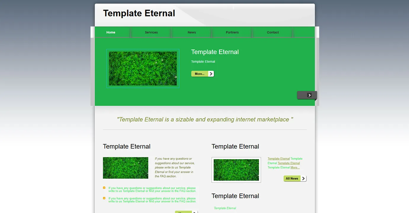 One-page template (Green)