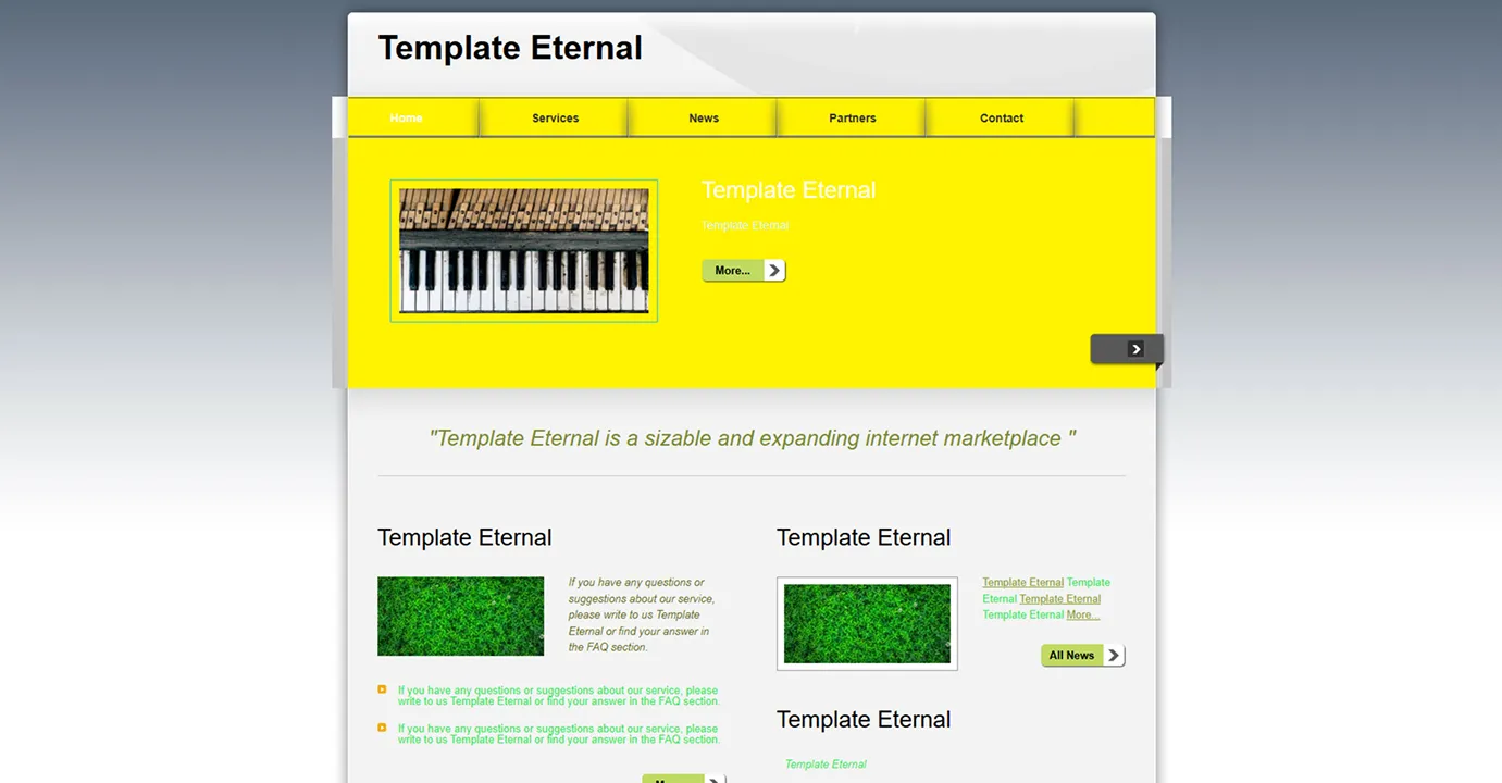 One-page template (Yellow)