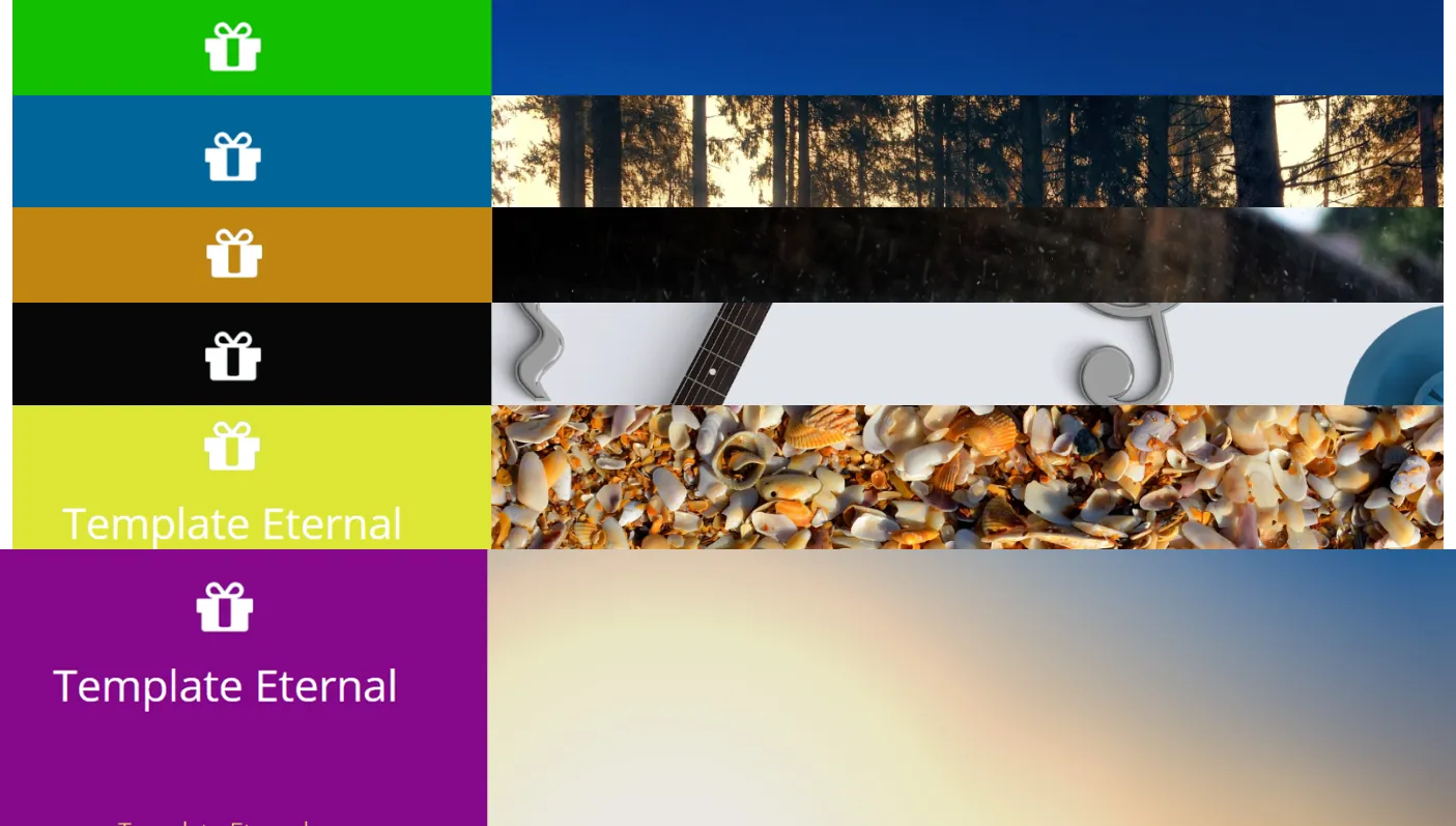 Gift website templates