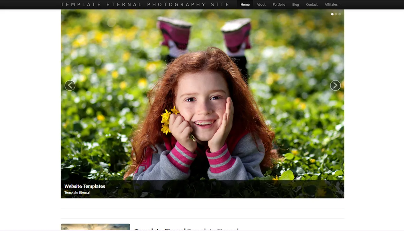 Photography website template