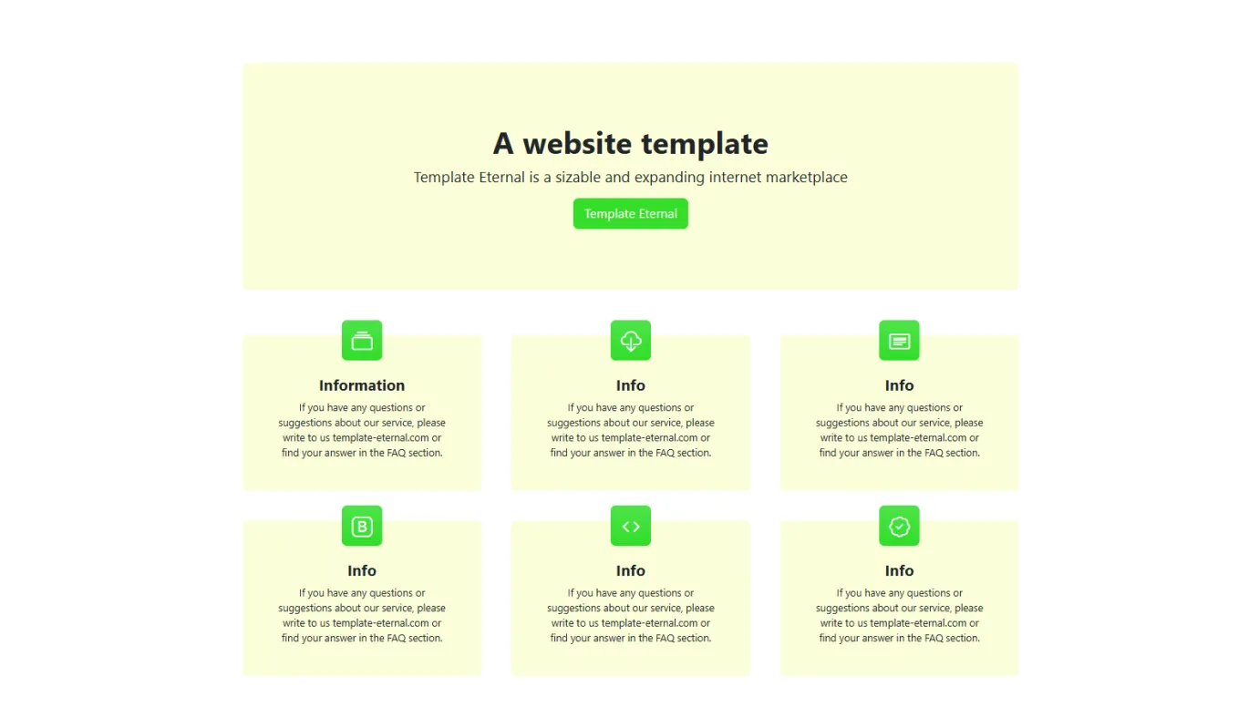 User-friendly template (Green)