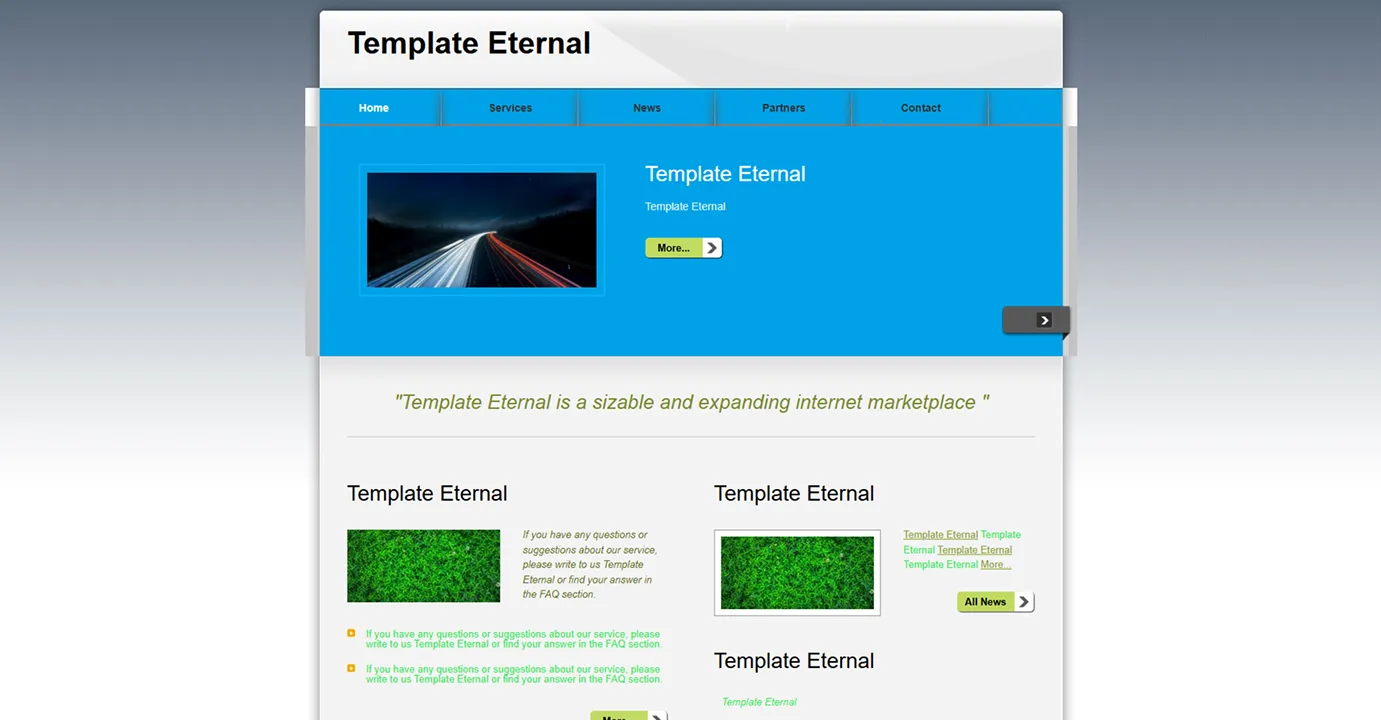 One-page template (Blue)