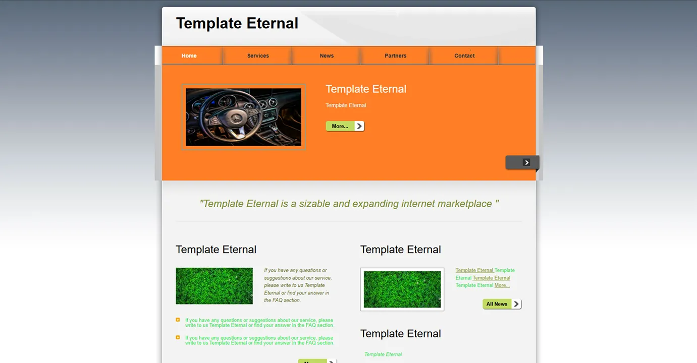 One-page template (Orange)