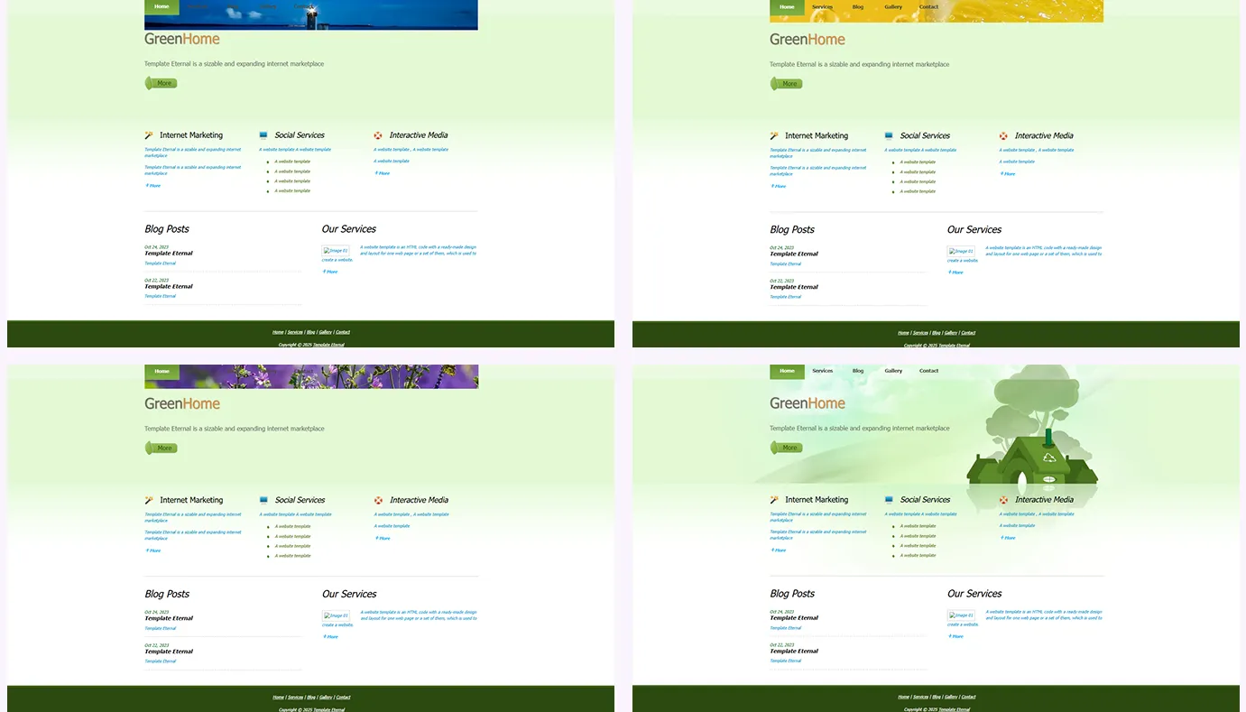 Environment website templates